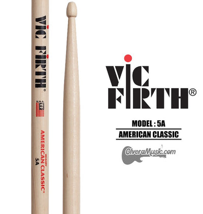 VIC FIRTH American Classic Wood Tip Drumstick - 5A