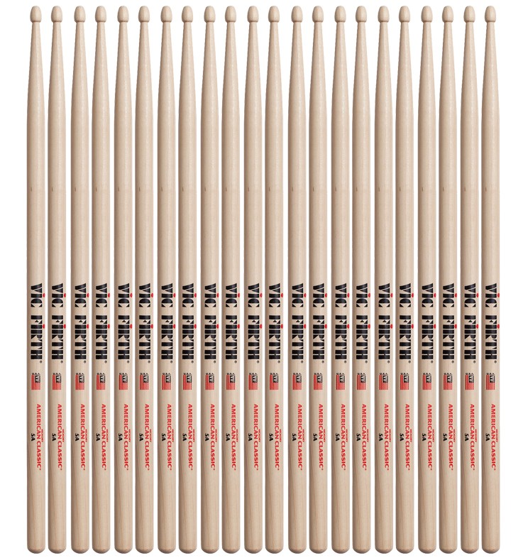 VIC FIRTH American Classic Wood Tip Drumstick - 5A