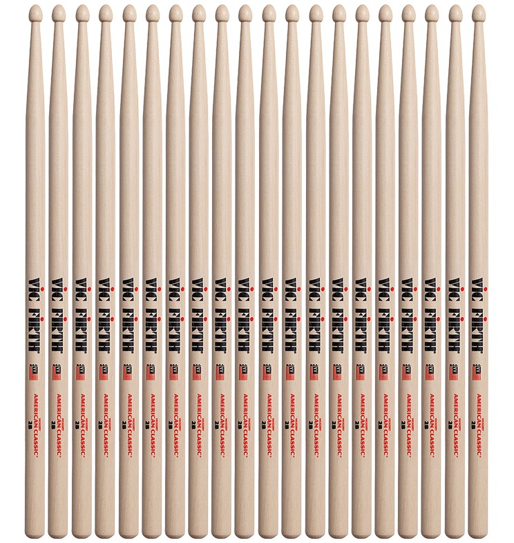 VIC FIRTH American Classic Wood Tip Drumsticks - 2B