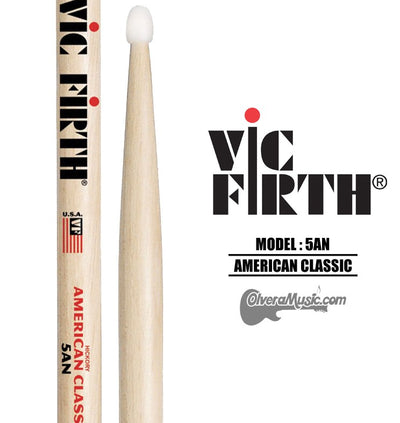 VIC FIRTH American Classic Nylon Tip Drumsticks - 5AN