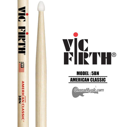 VIC FIRTH American Classic Nylon Tip Drumsticks - 5BN