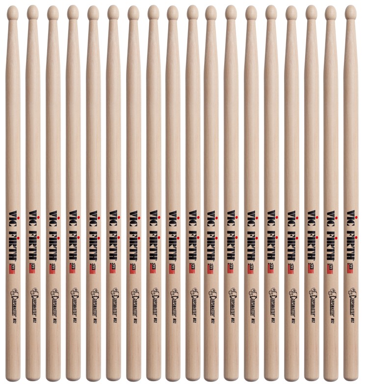 VIC FIRTH Corpsmaster Marching Snare Sticks - Wood Tip