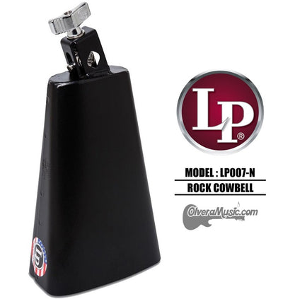 LP Rock Cowbell - 8", Mountable, Black Finish