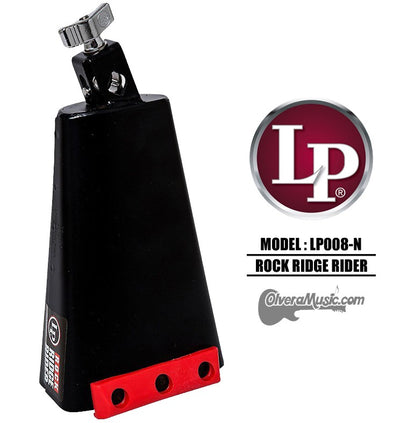 LP Rock Ridge Rider Cowbell - 8", Mountable, Black Finish