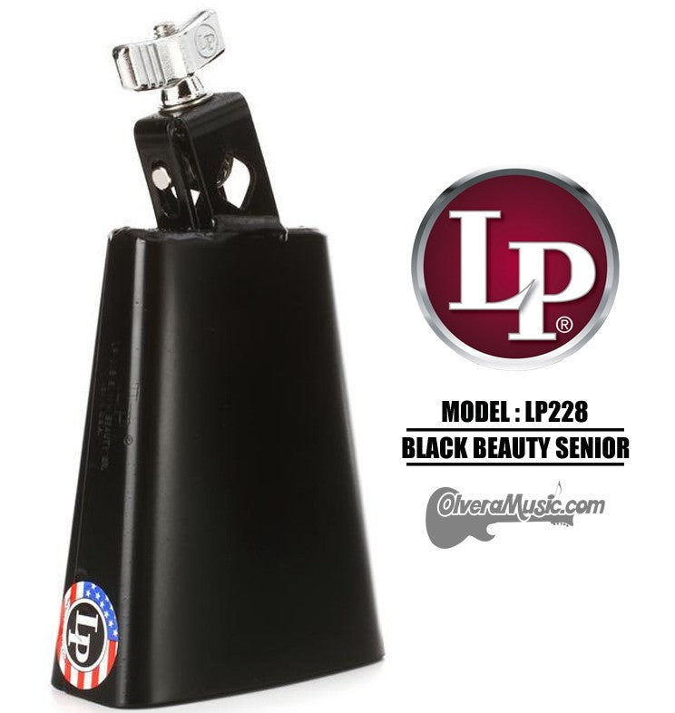 LP Black Beauty Senior Cowbell - 5.5". Mountable, Black Finish