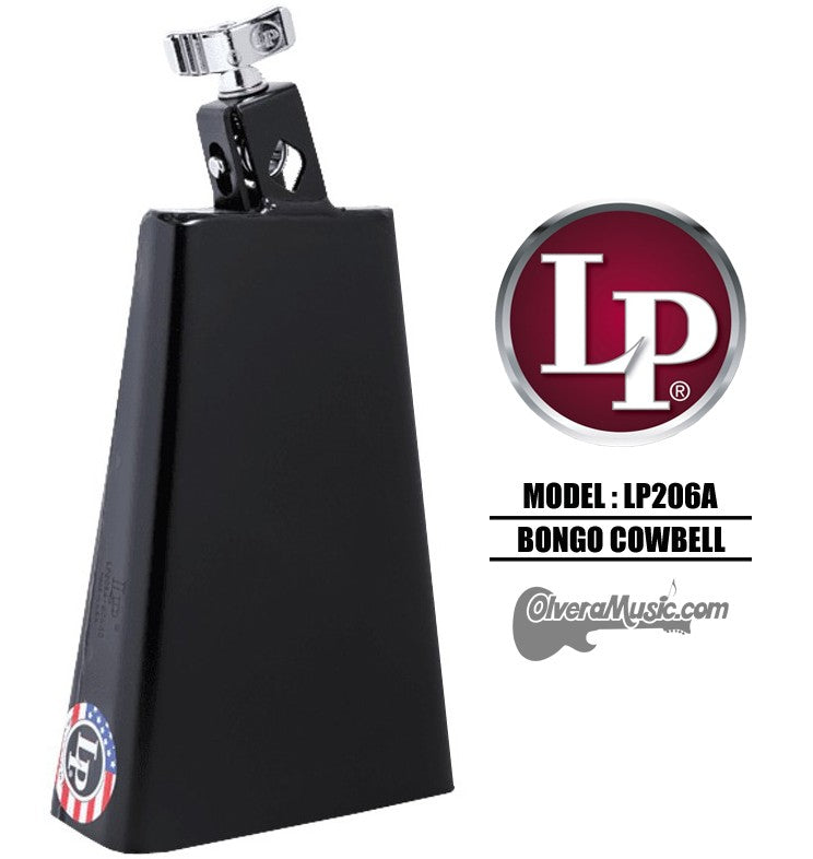 LP Bongo Cowbell Black - 8", Mountable, Black Finish