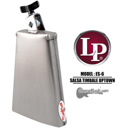 LP Salsa "Uptown" Timbale Cowbell - 7.75" Brush Steel Finish