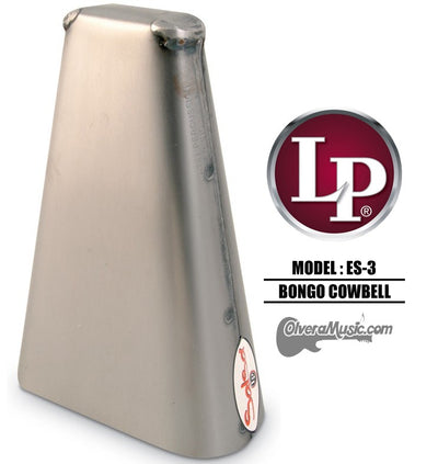 LP Salsa Hand Held Bongo Cowbell - 8" Brushed Steel Finish