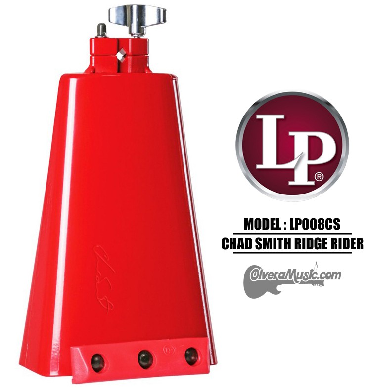 LP Chad Smith Signature Ridge Rider Cowbell - 8" Red Finish