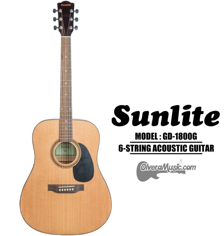 SUNLITE Full Sized Acoustic Guitar 6 String - Natural