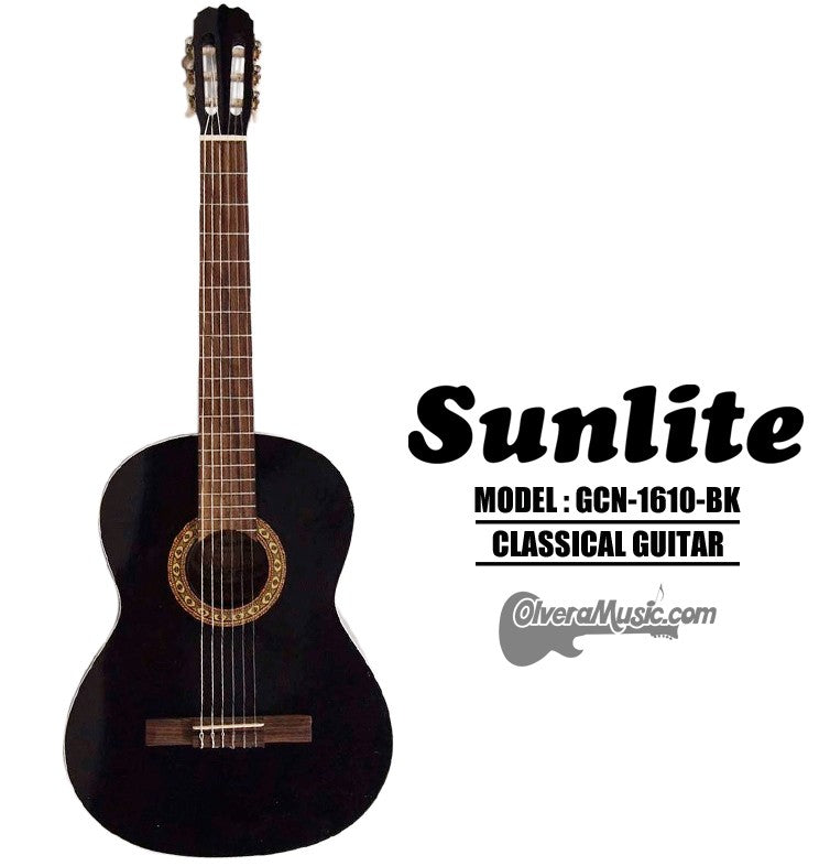 SUNLITE Full Sized Classical Guitar - Black