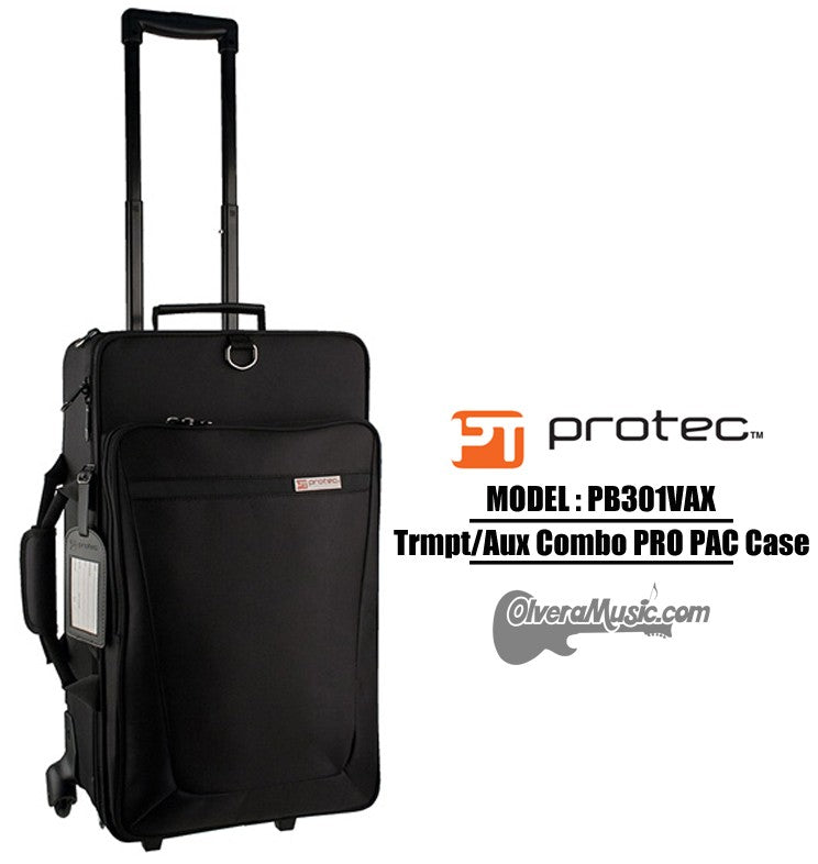 PROTEC Pro Pac Trumpet/Auxiliary Combo Case w/Wheels