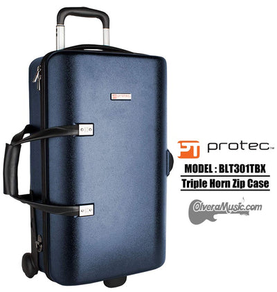 PROTEC Single/Double/Triple Horn Zip Case - Blue