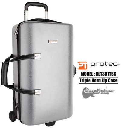 PROTEC Single/Double/Triple Horn Zip Case - Silver