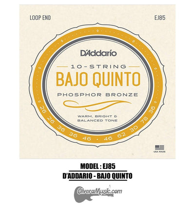 D'ADDARIO Mod.Ej85 Encordado para Bajo Quinto