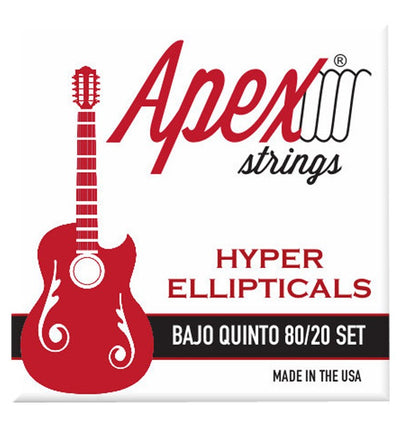 APEX "Hyper Ellipticals" Bajo Quinto Strings - Bronze Set