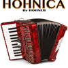 HOHNICA by Hohner MOD.1304RED Acordeón de teclas con 48-Bajos - Rojo perla