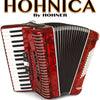 HOHNICA by Hohner MOD.1305RED Acordeón de teclas con 72-Bajos - Rojo perla