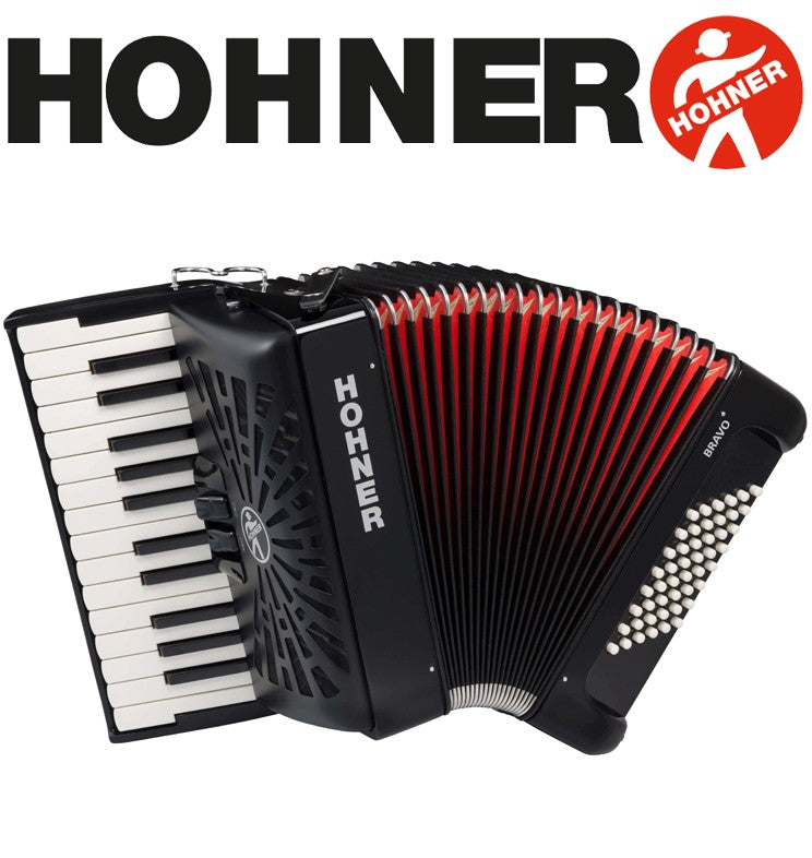 HOHNER MOD. Bravo II 48 Acordeón de teclas - Negro