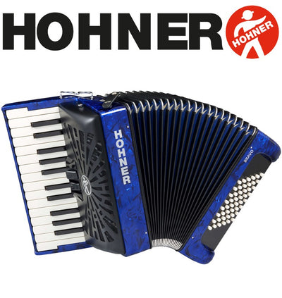 HOHNER MOD. Bravo II 48 Acordeón de teclas- Azúl perla