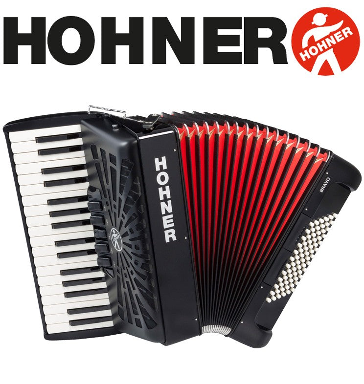 HOHNER MOD.Bravo III 72 Acordeón de teclas con 5-Registros - Negro