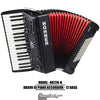 HOHNER MOD.Bravo III 72 Acordeón de teclas con 5-Registros - Negro