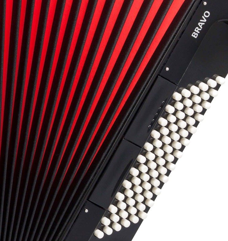 HOHNER MOD.Bravo III 72 Acordeón de teclas con 5-Registros - Negro