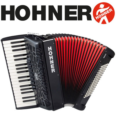 HOHNER MOD. Bravo III 96 Acordeón de teclas con 7-Registros - Negro