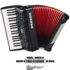 HOHNER MOD. Bravo III 96 Acordeón de teclas con 7-Registros - Negro