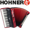 HOHNER MOD. Bravo III 120 Acordeón de teclas con 7-Registros - Rojo perla