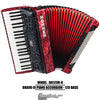 HOHNER MOD. Bravo III 120 Acordeón de teclas con 7-Registros - Rojo perla