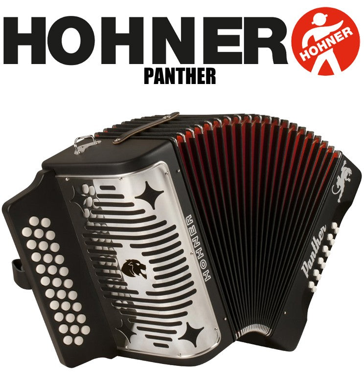 HOHNER MOD. Panther (3100) Acordeón de botones- Negro