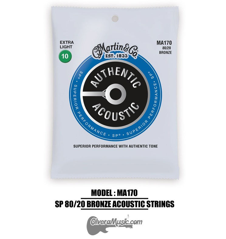 MARTIN SP 80/20 Bronze Extra-Light Authentic Acoustic Guitar Strings