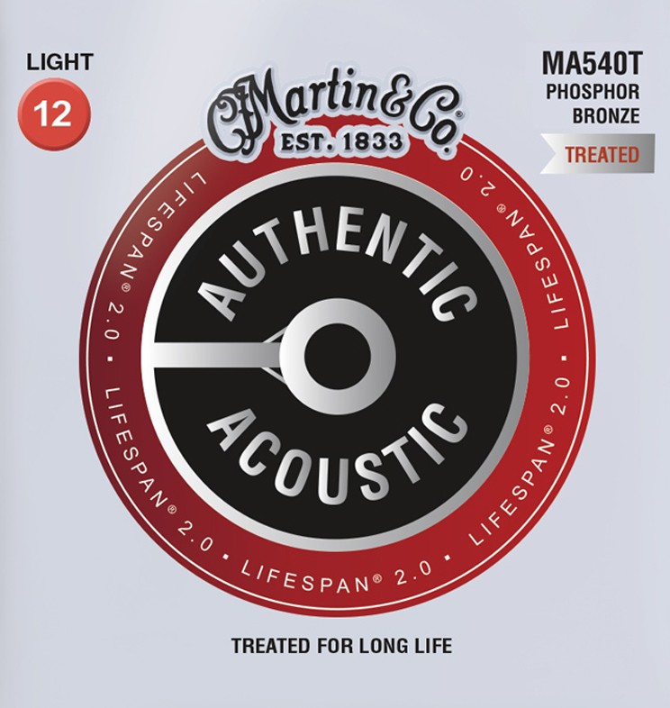 MARTIN Lifespan Treated Bronze Light Authentic Acoustic Guitar Strings