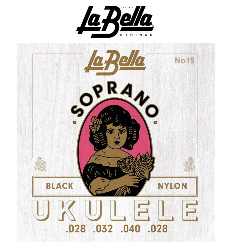 LABELLA Soprano Ukulele - Black Nylon Strings