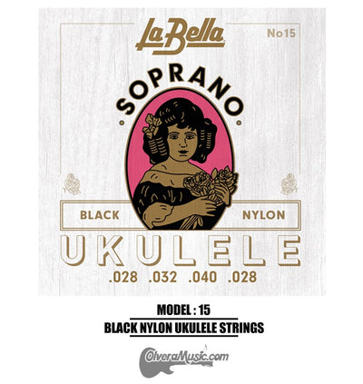 LABELLA Soprano Ukulele - Black Nylon Strings