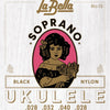 LABELLA Soprano Ukulele - Black Nylon Strings