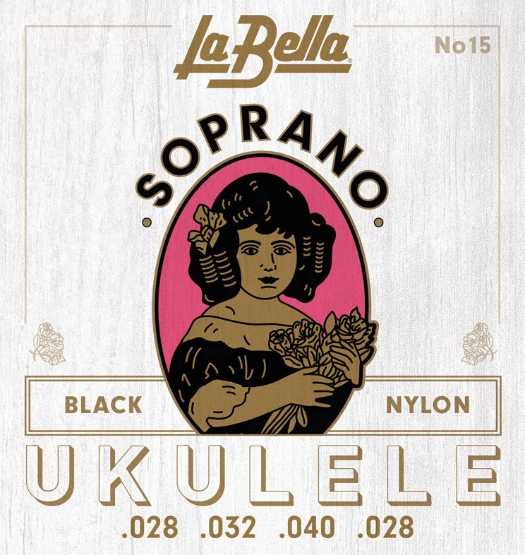 LABELLA Soprano Ukulele - Black Nylon Strings