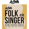 LABELLA Folksinger Classical Ball End - Black Nylon Strings