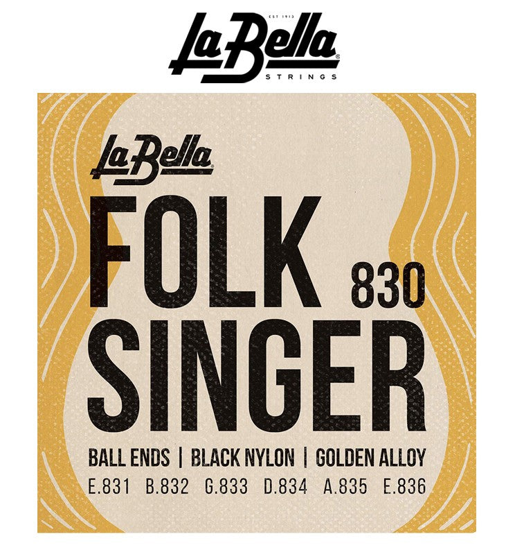 LABELLA Folksinger Classical Ball End - Black Nylon Strings