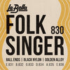 LABELLA Folksinger Classical Ball End - Black Nylon Strings