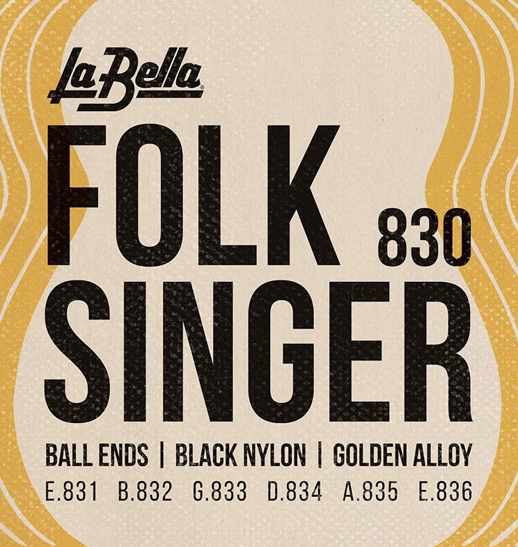 LABELLA Folksinger Classical Ball End - Black Nylon Strings