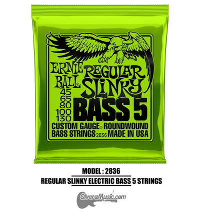 ERNIE BALL Regular Slinky 5-String Nickel Wound Electric Bass Strings