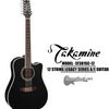 TAKAMINE Legacy Series Acoustic/Electric 12-String Guitar - Gloss Black