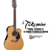 TAKAMINE "TT" Series Acoustic/Electric 12-String Guitar - Thermal Top