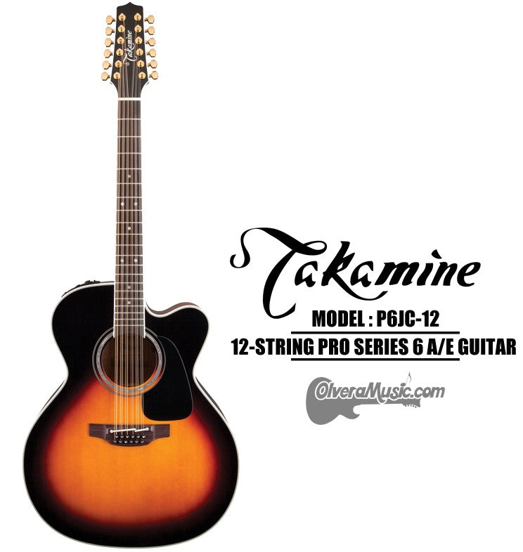 TAKAMINE Pro Series 6 Acoustic/Electric 12-String Guitar - Brown Sunburst