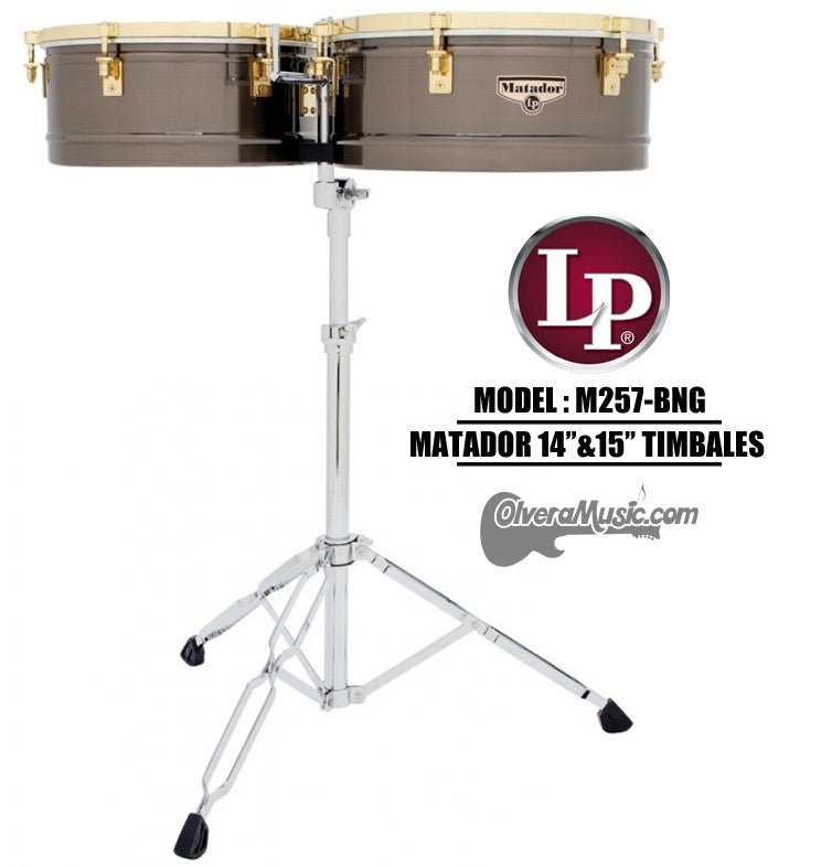 LP Matador Salsa Timbales 14"&15" - Brushed Nickel Finish