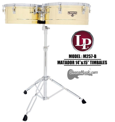 LP Matador Salsa Timbales 14"&15" - Brass Tone Finish