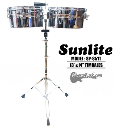 SUNLITE Timbales 13" & 14" - Chrome Finish