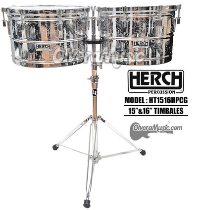 HERCH Timbales Custom Mod. HP (Rameado Cromo) - Disponible solo sobre pedido.